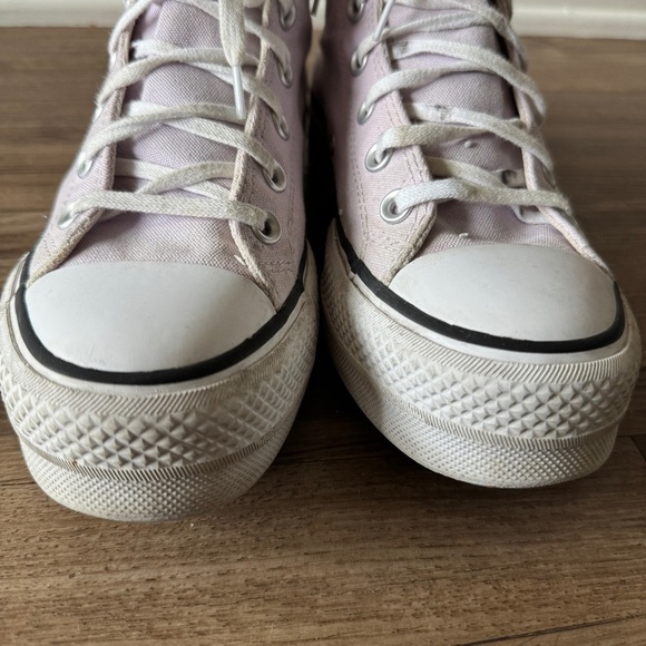 Converse Women's lavender High-Top platform Sneakers size 7 - Picture 8 of 11